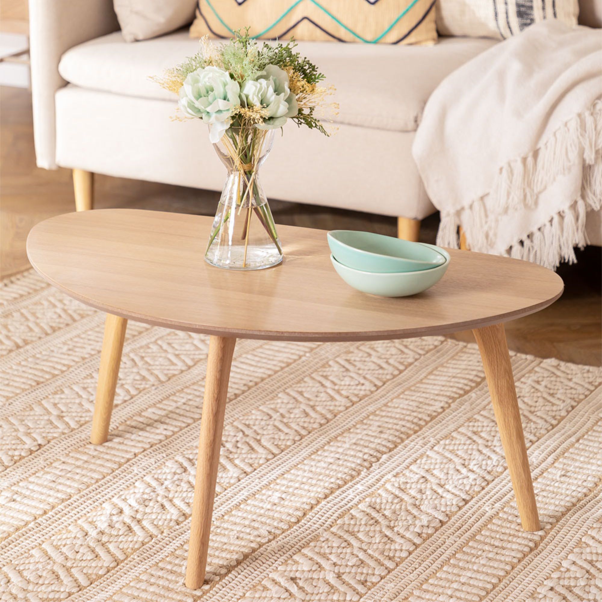 Adonis Oval Coffee Table | Natural
